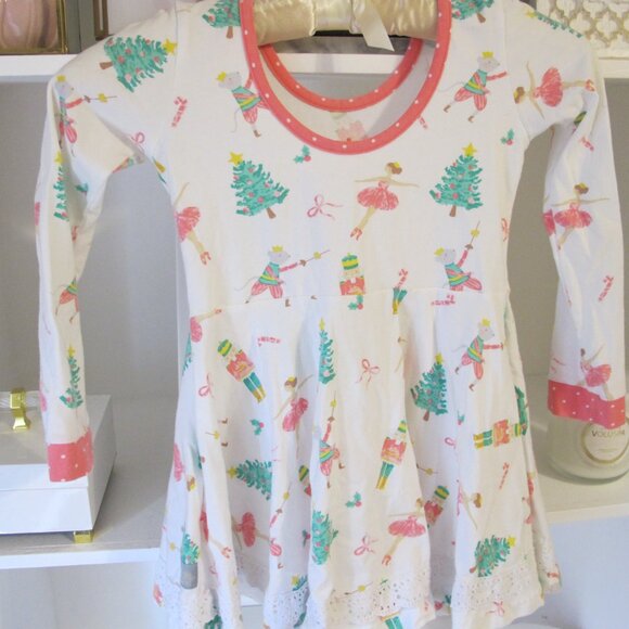 Eleanor Rose Girl's Long Sleeve Holiday Christmas Tunic Top Size 6-7 EUC - Picture 5 of 6